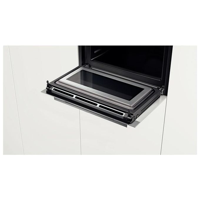 Siemens CM633GBW1 Forno Elettrico Multifunzione da Incasso con Microonde 45 Litri 6 Programmi varioSpeed Display TFT softMove 45 cm Bianco