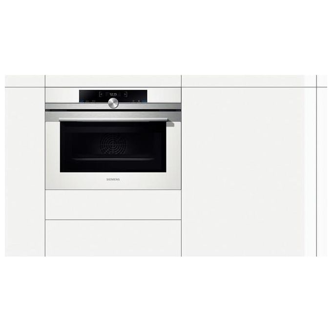Siemens CM633GBW1 Forno Elettrico Multifunzione da Incasso con Microonde 45 Litri 6 Programmi varioSpeed Display TFT softMove 45 cm Bianco