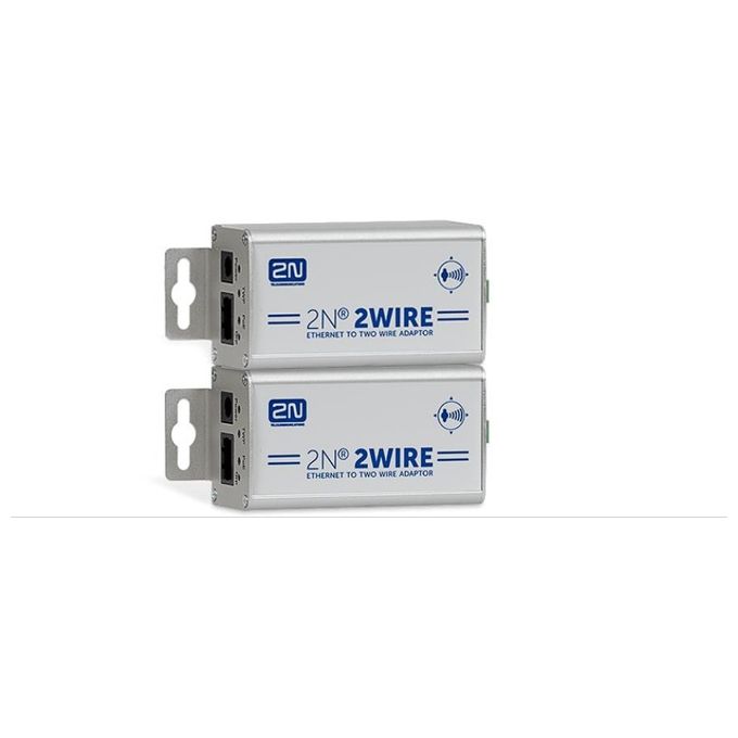 2N Telecommunications 9159014EU 2Wire Set con 2 Adattatori Convertitore Segnale Alluminio-Metallico