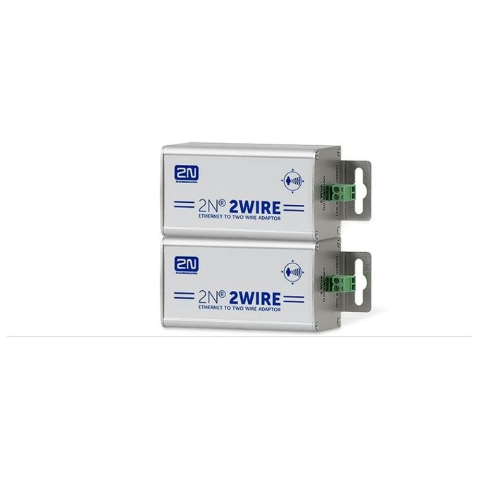 2N Telecommunications 9159014EU 2Wire Set con 2 Adattatori Convertitore Segnale Alluminio-Metallico