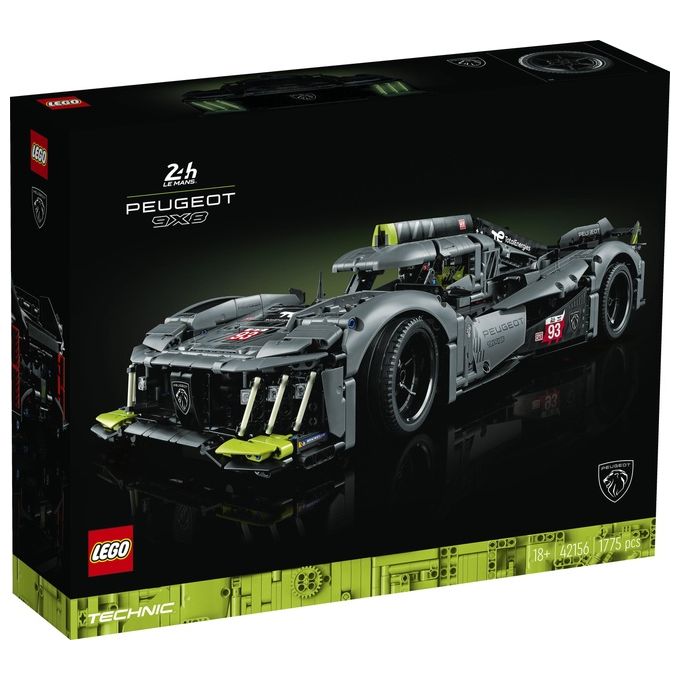 LEGO Technic 42156 PEUGEOT 9X8 24H Le Mans Hybrid Hypercar, Modellino di Auto da Corsa per Adulti Scala 1:10, Set da Collezione