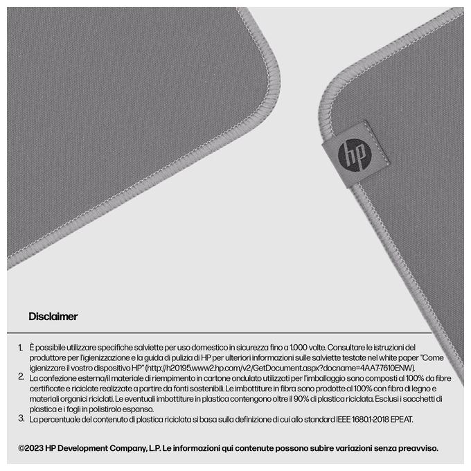 HP Tappetino Per Mouse Igienizzabile 100