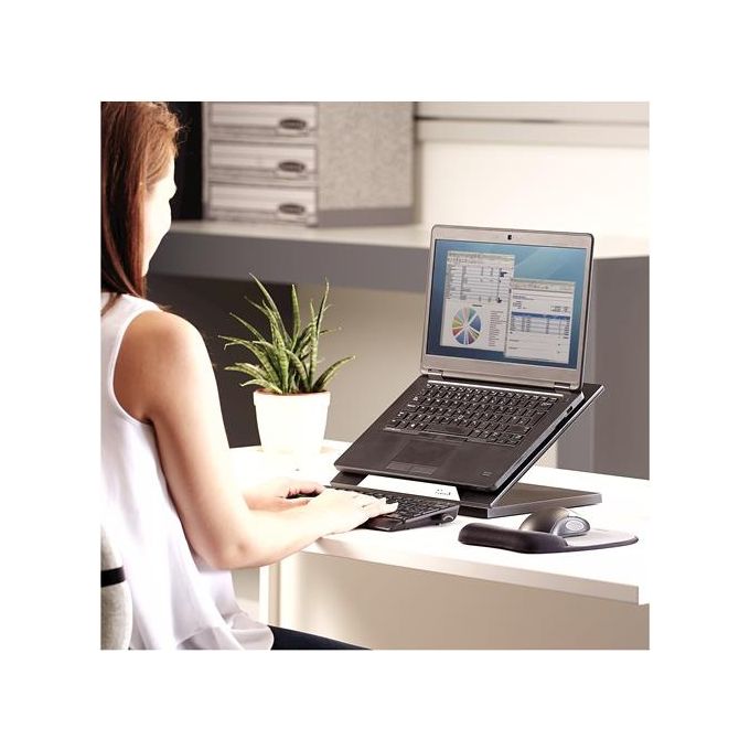 Fellowes Supporto Laptop Suites Designe 4 Livelli di Inclinazione PieghevoleVentole per Raffreddamento