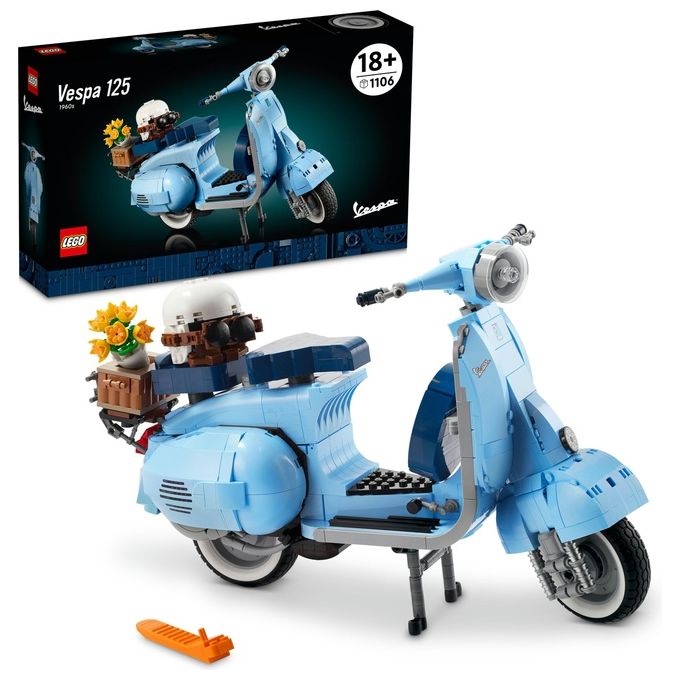 LEGO Icons 10298 Vespa 125, Set in Mattoncini, Modellismo Adulti, Replica Piaggio Anni 60, Idea Regalo, Hobby Creativo