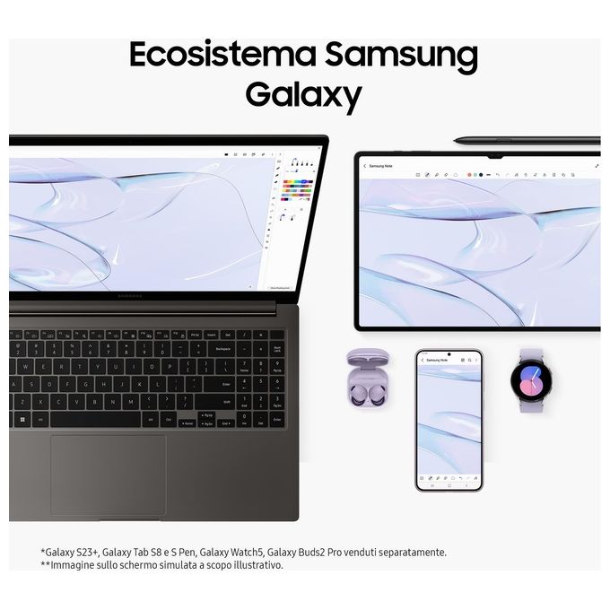 Samsung Galaxy Book3  i7 16Gb Hd 512gb Ssd 15.6'' Windows 11 Pro