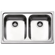 Apell VE792IBC Serie Venezia Lavello Inox Spazzolato da Incasso 2 vasche 79x50cm