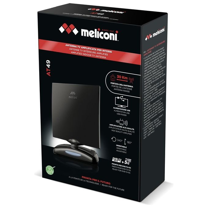 Meliconi AT49 Usb Antenna Tv 49db Interna R1 Usb