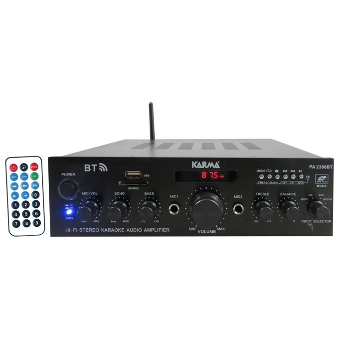 Karma PA-2380BT Amplificatore Stereo 2x50W Fm Usb