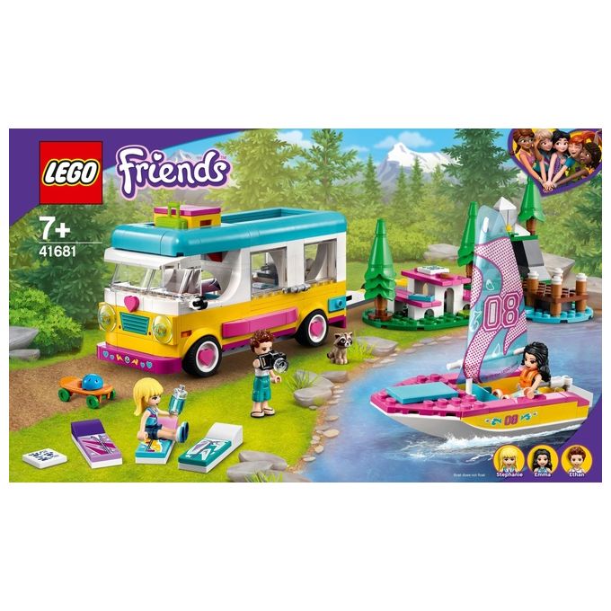 LEGO Friends Camper Van nel Bosco con Barca a Vela