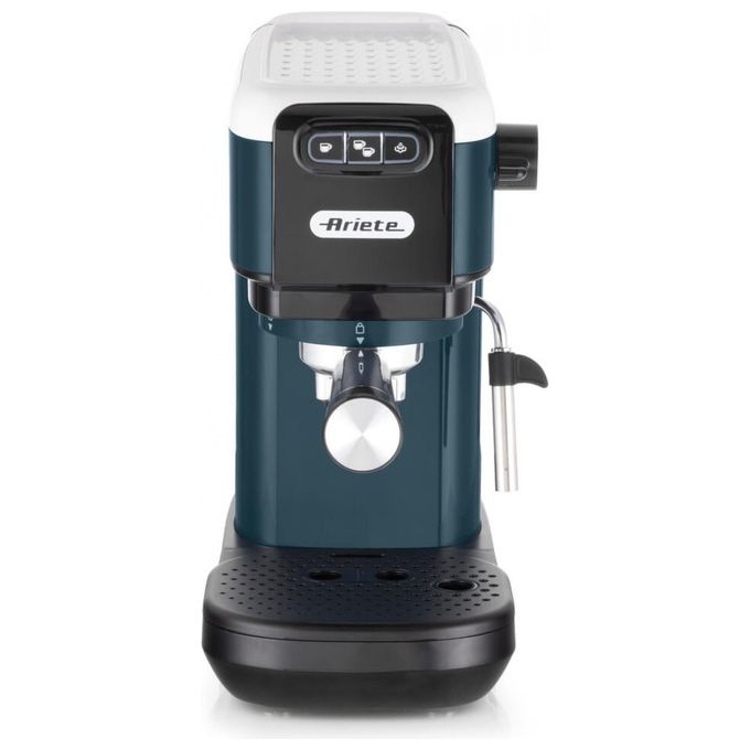 [ComeNuovo] Ariete 1399-11 Macchina Caffe' Cialde e Caffé Macinato in Polvere Espresso Manuale con Erogatore di Vapore 2 Tazze colore Snow White