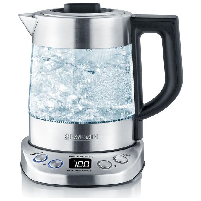 Severin WK 3473 Bollitore Elettrico per The-Acqua in Vetro 1 Litro