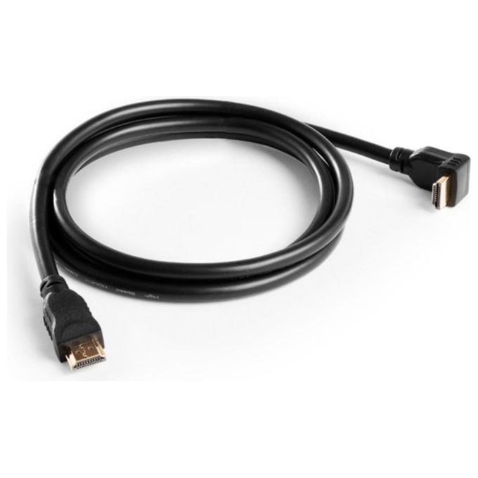 Meliconi 497013BA Cavo HDMI Standard con Spina 90Â°, Nero