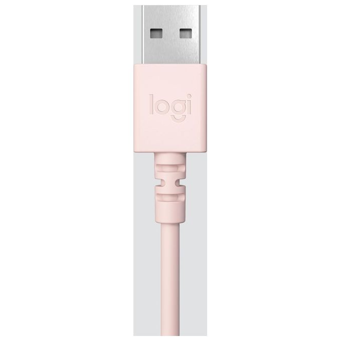 Logitech H390 Auricolare Cablato a Padiglione Ufficio USB Tipo A Rosa