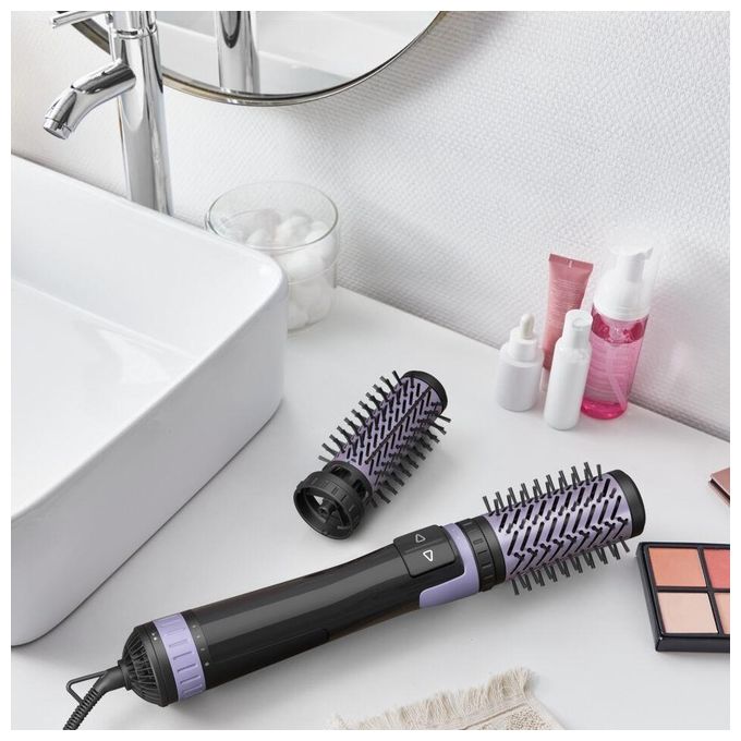 Rowenta Brush Activ Spazzola ad Aria Calda Caldo Nero-Viola 1000W 1.8mt