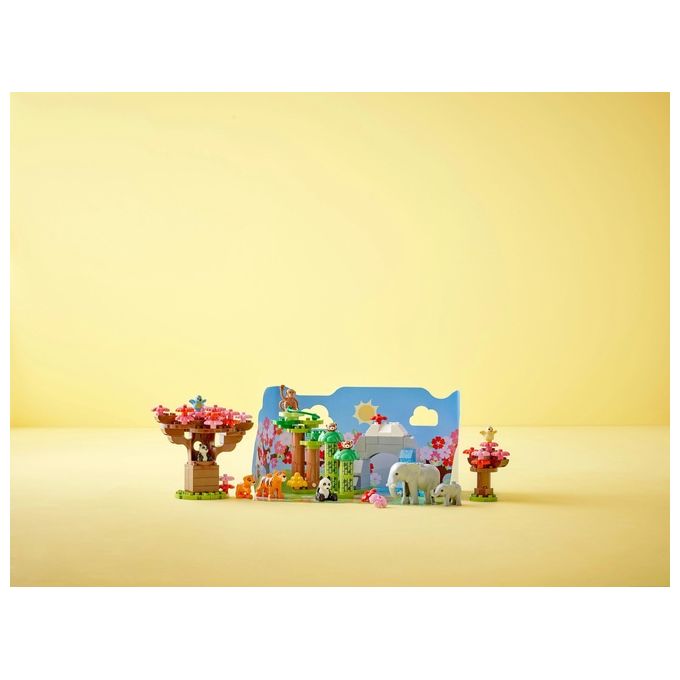 LEGO Duplo Animali dell'Asia Giochi Educativi per Bambini con 11 Figure di Animali e Mattoncino con Suoni Realistici