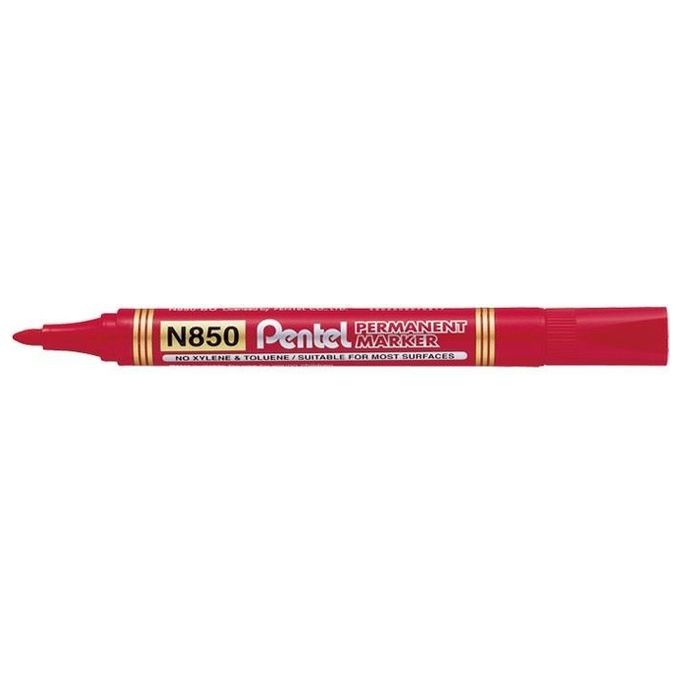 Pentel Confezione 12 marcatori permanente P. conica Rosso Amiko