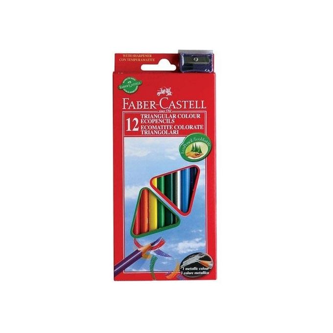 Faber Castell confezione 12 Matite eco Triangolari