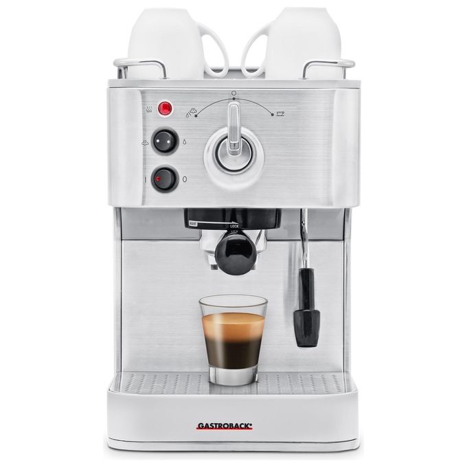 Gastroback Design Espresso Plus Macchina per Caffe' Espresso 1,5Lt Argento