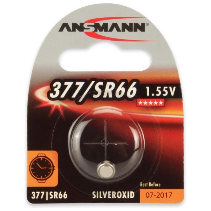 Ansmann 377 Silveroxid SR66 Batteria per Orologio 1.55V
