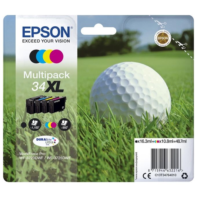 Epson Multipack 34 pallina da Golf 4 Colori per Wf-3720dwf