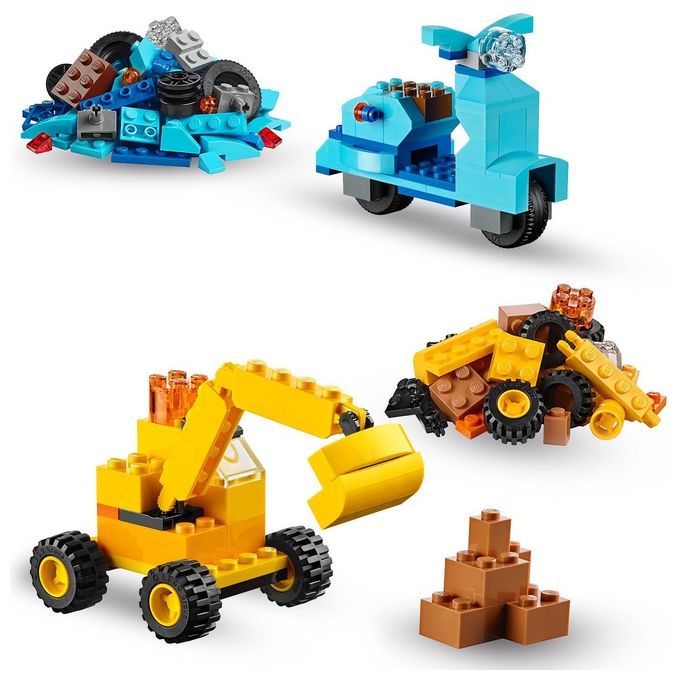 LEGO Classic Scatola Mattoncini Creativi Grande Set per Costruire Macchina Fotografica, Vespa e Ruspa Giocattolo