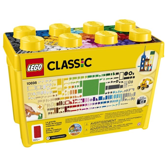 LEGO Classic Scatola Mattoncini Creativi Grande Set per Costruire Macchina Fotografica, Vespa e Ruspa Giocattolo