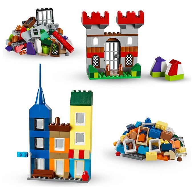 LEGO Classic Scatola Mattoncini Creativi Grande Set per Costruire Macchina Fotografica, Vespa e Ruspa Giocattolo