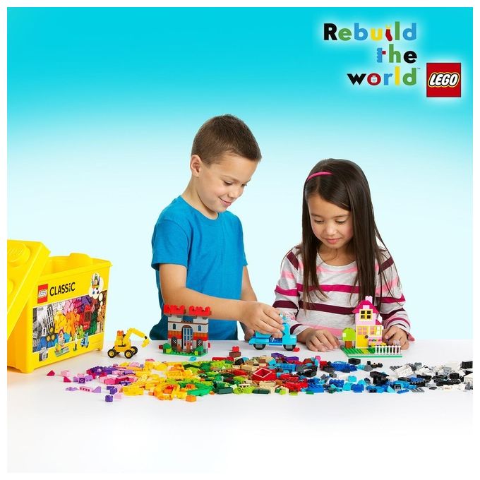 LEGO Classic Scatola Mattoncini Creativi Grande Set per Costruire Macchina Fotografica, Vespa e Ruspa Giocattolo