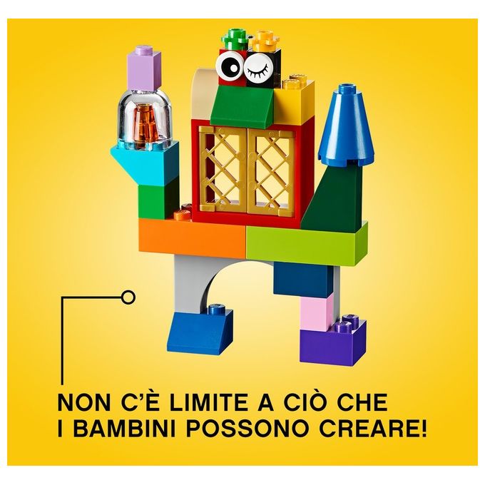 LEGO Classic Scatola Mattoncini Creativi Grande Set per Costruire Macchina Fotografica, Vespa e Ruspa Giocattolo