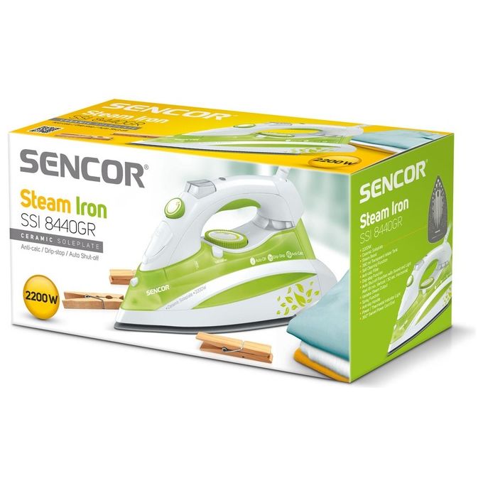 Sencor SSI 8440 Ferro da Stiro a Vapore 2200W Ceramica Verde