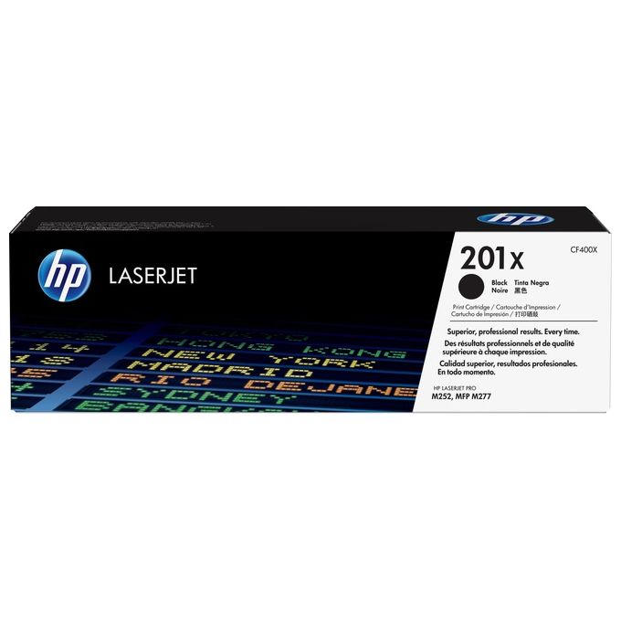 HP 201X Nero originale LaserJet cartuccia toner ( CF400X ) per Color LaserJet M277dn, M277dw, Color LaserJet Pro M252dn, M252dw, M252n, M277dw, M277n
