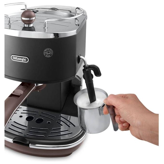 DeLonghi ECOV 311.BK Icona Vintage Maccchina da Caffe' Sistema Manuale Potenza 1100 W Capacita' 1,4 Litri Cappuccino System Eco Function Nero