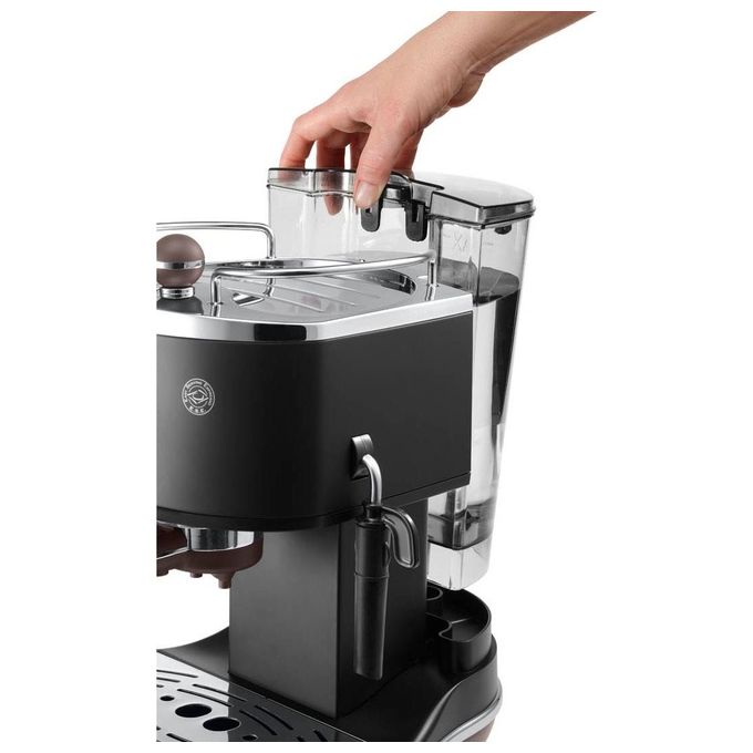DeLonghi ECOV 311.BK Icona Vintage Maccchina da Caffe' Sistema Manuale Potenza 1100 W Capacita' 1,4 Litri Cappuccino System Eco Function Nero
