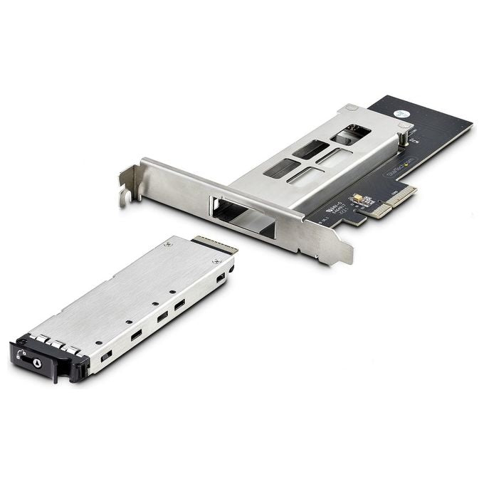 StarTech.com Rack Rimovibile per Ssd M.2 Nvme a Pcie X4 - Backplane Mobile per Slot di Espansione Pci Express