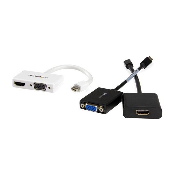 StarTech Adattatore Mini DisplayPort a HDMI e VGA Convertitore audio-video da viaggio mDP 2 in 1 1920x1200 - 1080p bianco