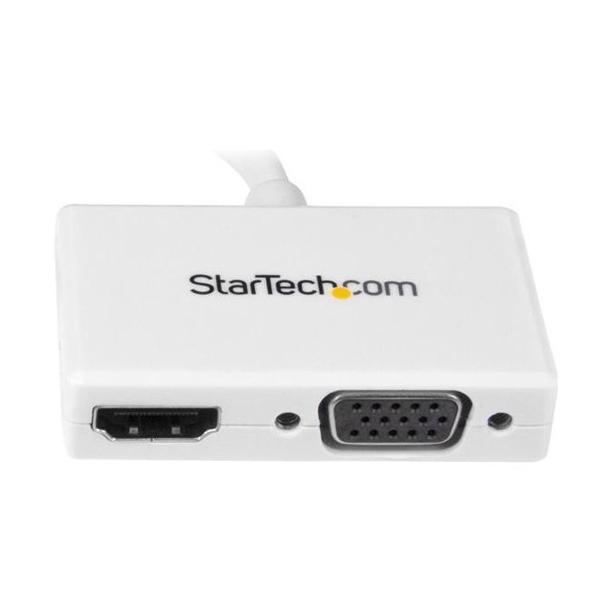 StarTech Adattatore Mini DisplayPort a HDMI e VGA Convertitore audio-video da viaggio mDP 2 in 1 1920x1200 - 1080p bianco