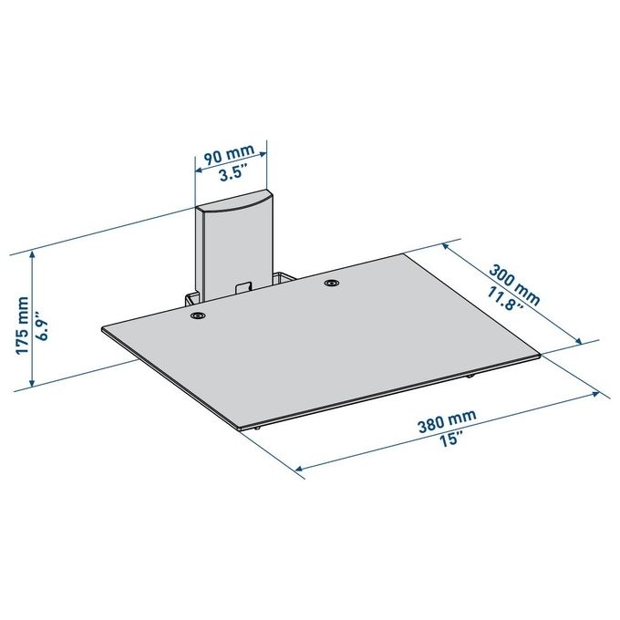 Meliconi Slimstyle AV Shelf PLUS Supporti TV tipo Muro 12kg