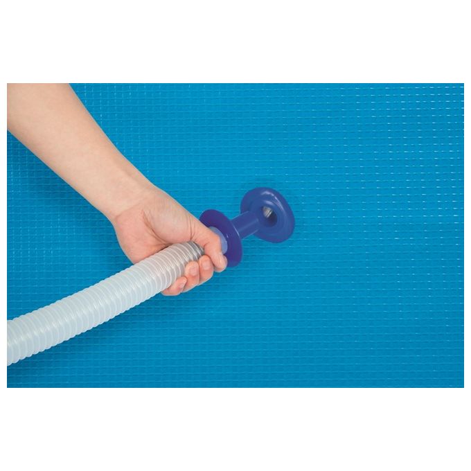 Bestway 58237 Flowclear Deluxe Kit Manutenzione Piscina Skimmer Spazzola Retino Asta 279 cm Tubo 7.5 m colore Blu Bianco