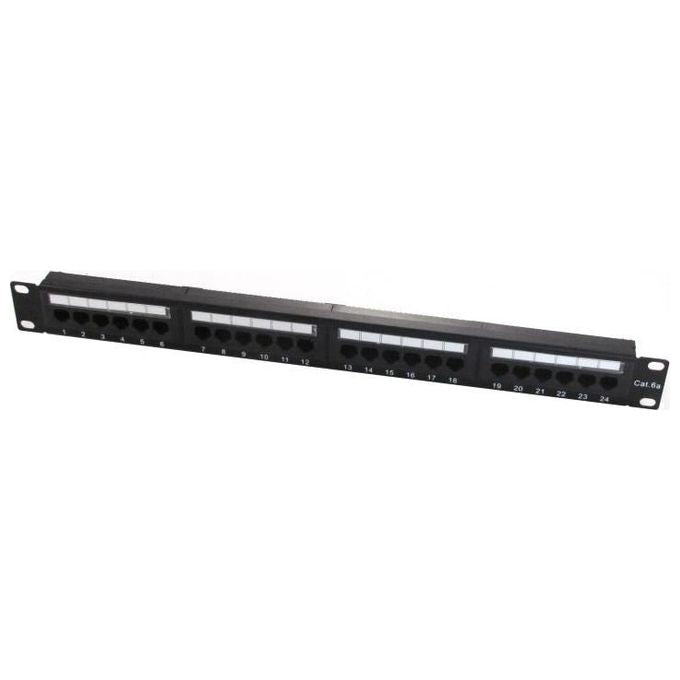 Wp Europe Pannello 1U con 24 Rj45u Cat.6a Nero