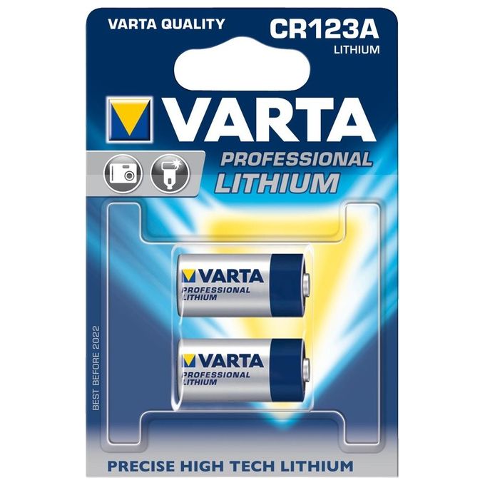 Varta Professional CR 123 A Batteria a Bottone 2 Pezzi