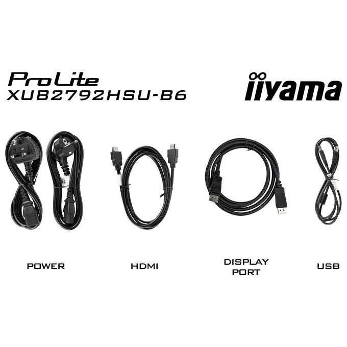 Iiyama XUB2792HSU-B6 Monitor PC 27'' 1920x1080 Pixel Full HD LED Nero Opaco