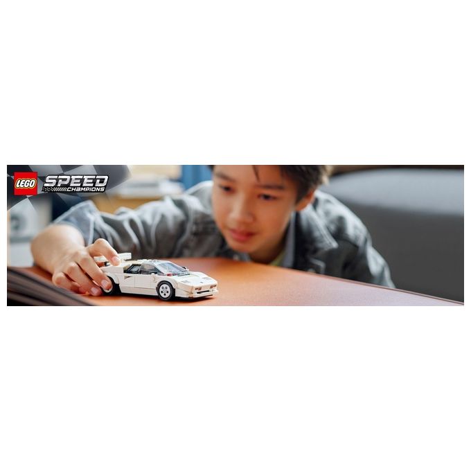 LEGO Speed Champions 76908 Lamborghini Countach, Giochi per Bambini di 8+ Anni, Auto Sportiva Giocattolo, Replica Supercar