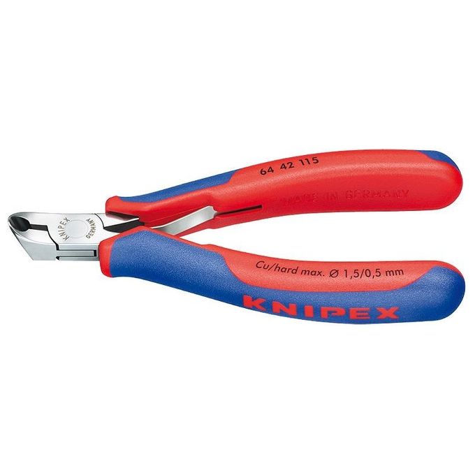 Knipex Tronchese per Elettronica con Tagliente Frontale Rivestiti in Materiale Bicomponente 115mm