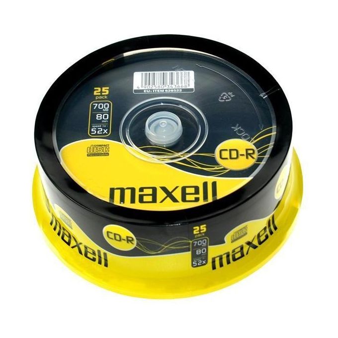 Maxell Campana Da 25 Cdr 80min 52x Cf.25 Y