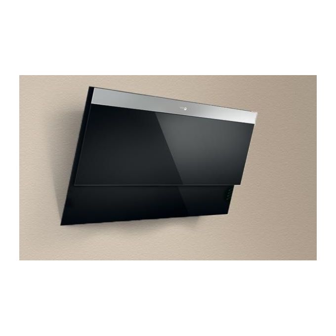 Turboair DIVA BL-F-80 PRF0018206 - Cappa a parete, aspirante, 80 cm, 625 m³-h, Classe D, 65 dB, comandi meccanici, 3 velocita', Nero-Acciaio Inox