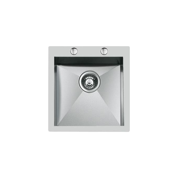 Foster 1205 050 Quadra Lavello Acciaio inox Spazzolato da Incasso Semifilo 1 Vasca 40x40cm