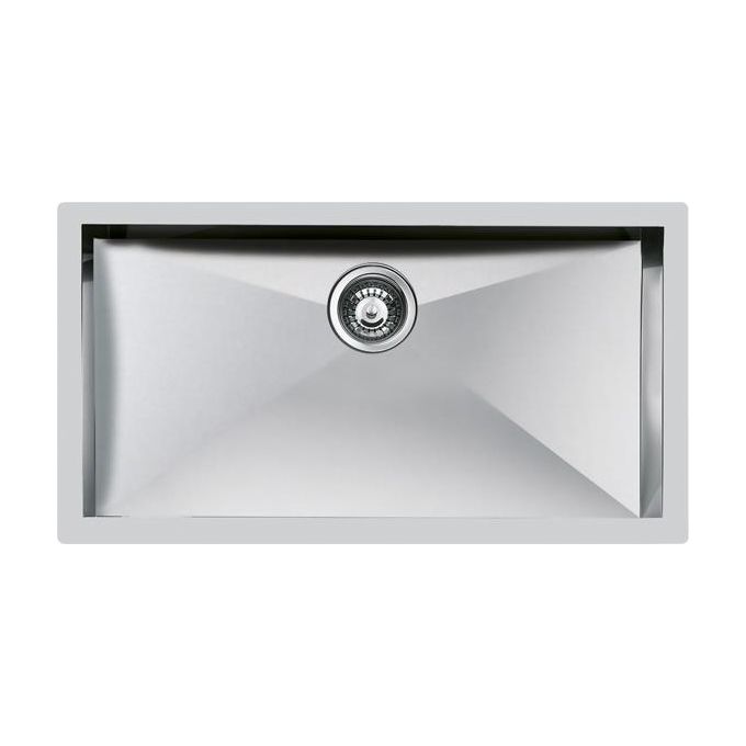 Foster 1218050 Quadra Lavello Acciaio inox Spazzolato da incasso Filotop 1 Vasca 86,4x46,4cm