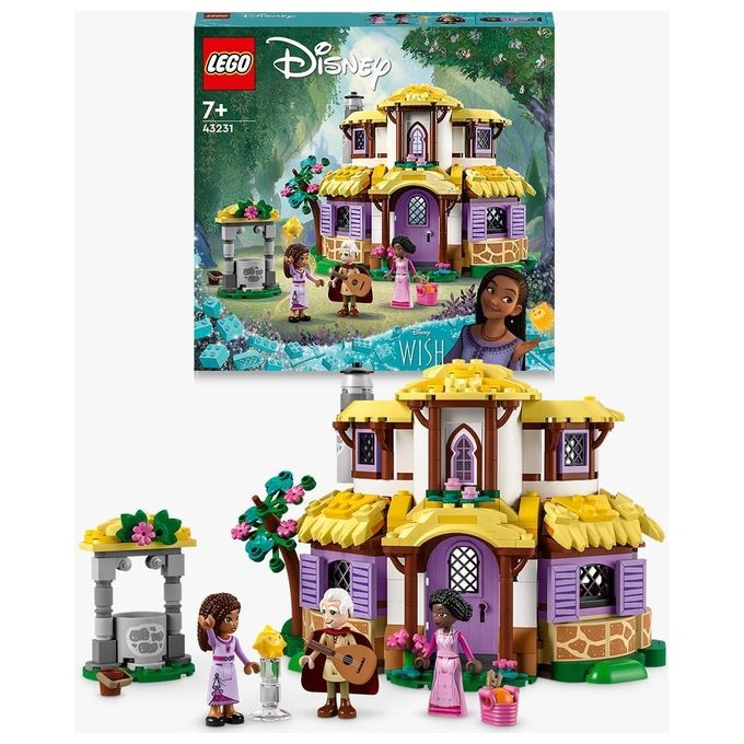 LEGO Disney Wish 43231 Il Cottage di Asha, Casa delle Bambole Giocattolo dal Film Wish, Idea Regalo per Bambine e Bambini