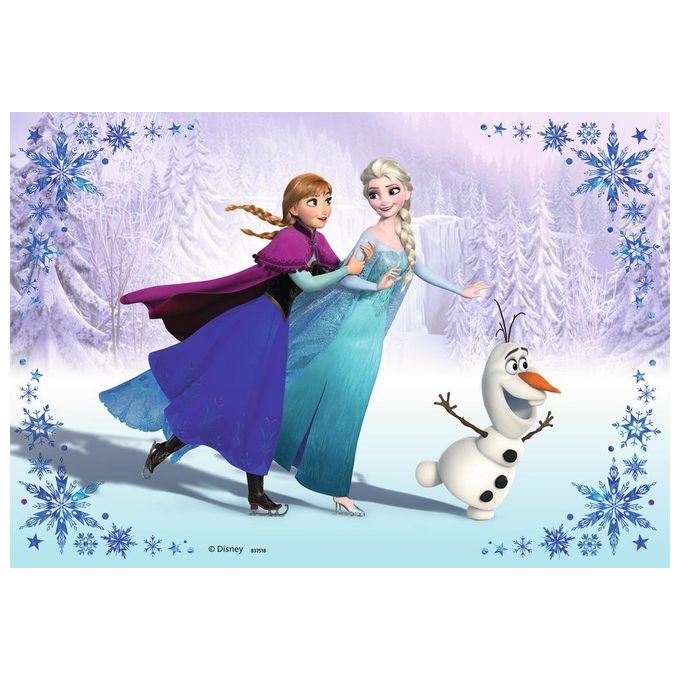 Ravensburger Puzzle 2X24 Frozen per bambini con personaggi famosi ideali per sviluppare la mente e la creativita'