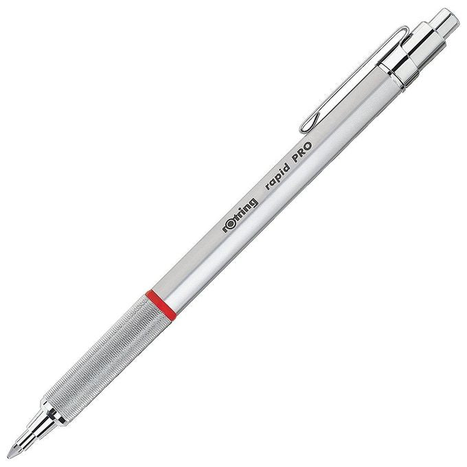 Rotring Rapid Pro Penna Cromo con Mina M-Blu